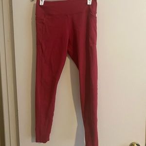High waisted red senita athletics leggings - sz m